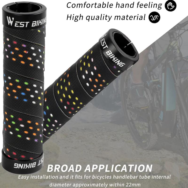 Non-Slip Bicycle Handlebar Grips with Bar Plugs for Enhanced Control