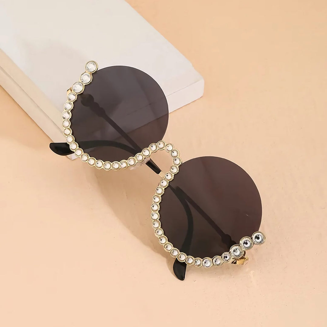 Rhinestone Round Diamond Sunglasses