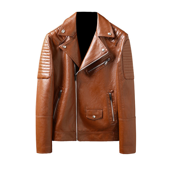 Spring And Autumn Slim-fitting Biker Leather Jacket