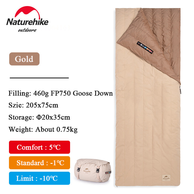 Ultralight Goose Down Sleeping Bag for Winter Camping