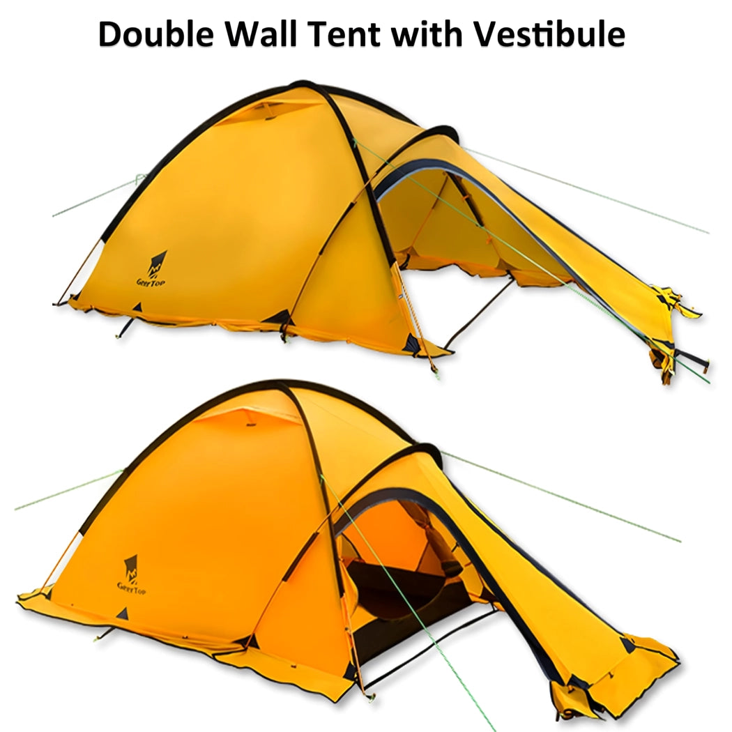 Waterproof 4-Season Double Layer Camping Tent for 2 People