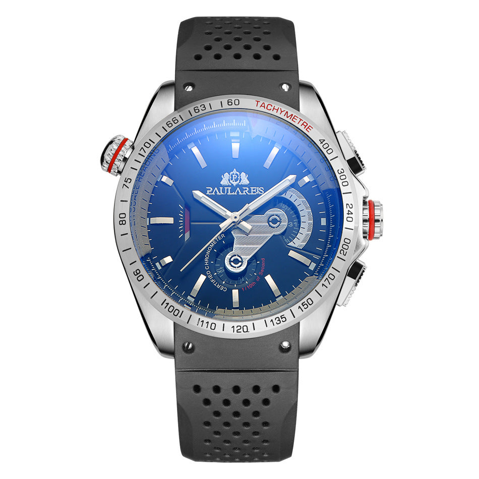 Automatic Mechanical Multifunctional Noctilucent Tape Classic Men's Watch