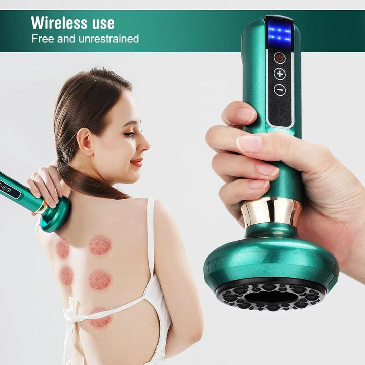 Electric Cupping & Gua Sha Massager: Infrared Heat Therapy & Anti-Cellulite Suction