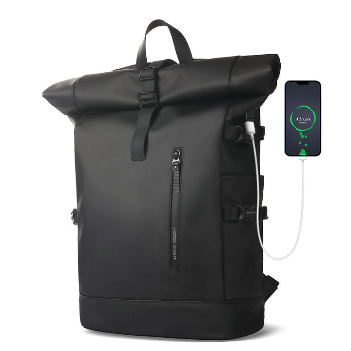 Expandable Waterproof Roll-Top Laptop Backpack