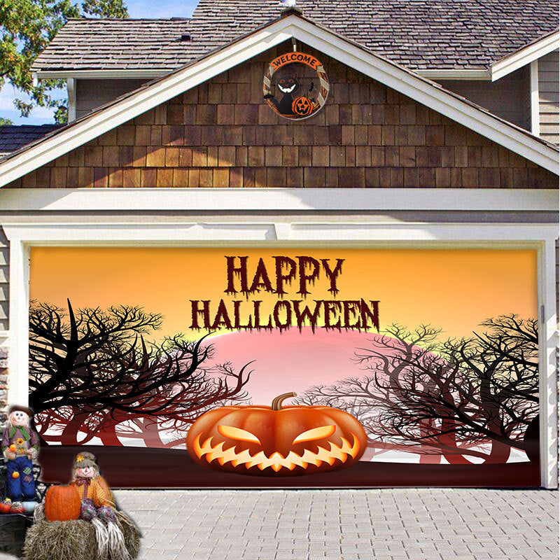 Halloween Party Decorative Hanging Cloth Garage Door Background Fabric