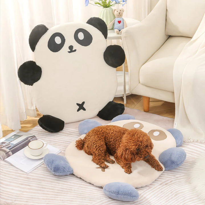 Panda Shape Pet Bed - Warm, Non-Slip, Removable Sleeping Pad for Cats & Dogs