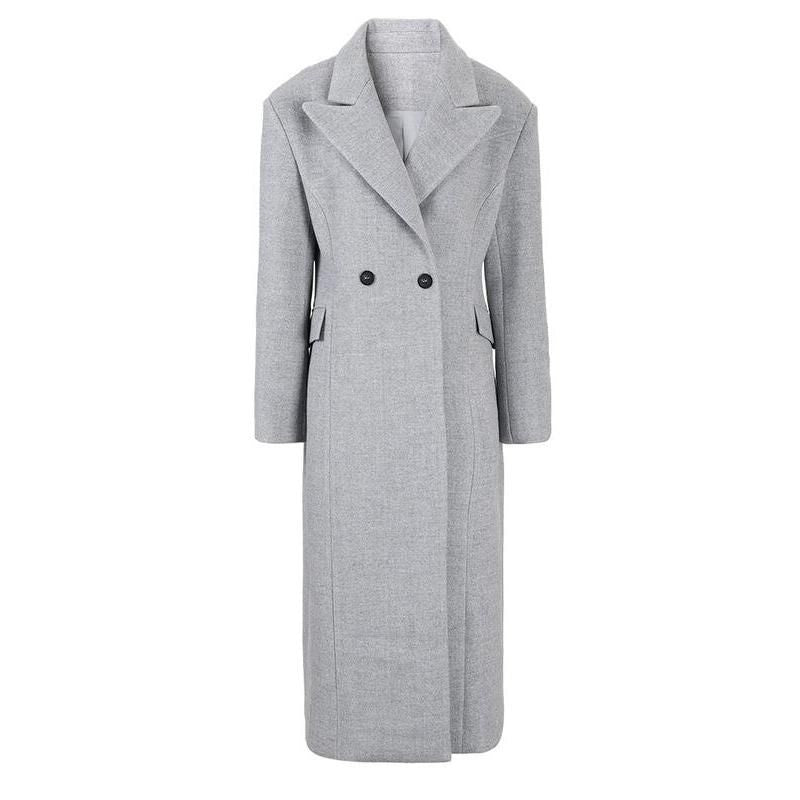 Elegant Women's Woolen Overcoat