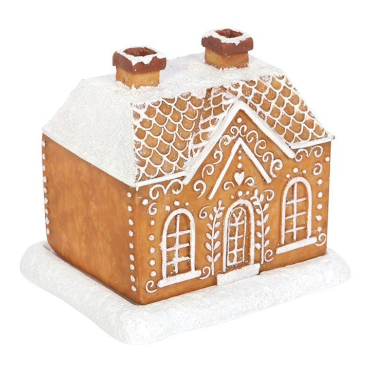 Christmas Snow Top Resin Ginger Cake Cottage Incense Burner