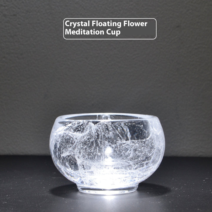 Household Crystal Floating Flower Glass Tea Set