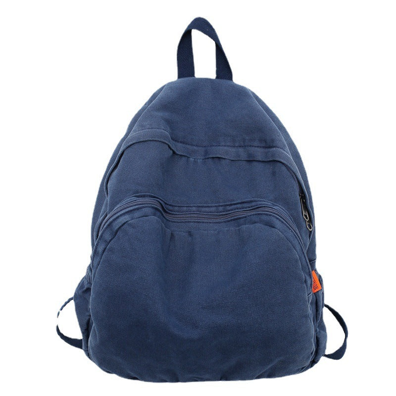 Women's Washed Canvas Backpack Simple Leisure Travel Backpack