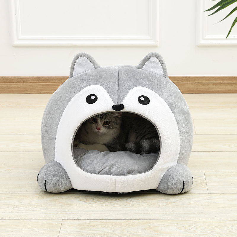 Cozy Plush Cat Bed & Lounger