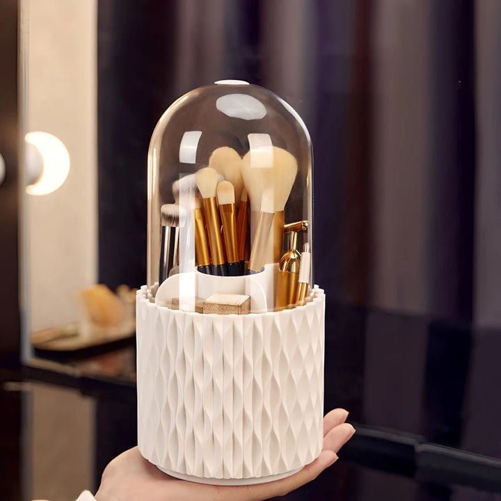 360° Rotating Makeup Brush Storage Box