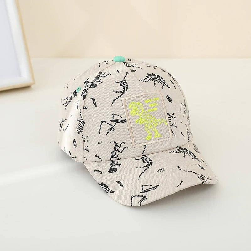 Adjustable Dinosaur Printed Kids' Baseball Cap