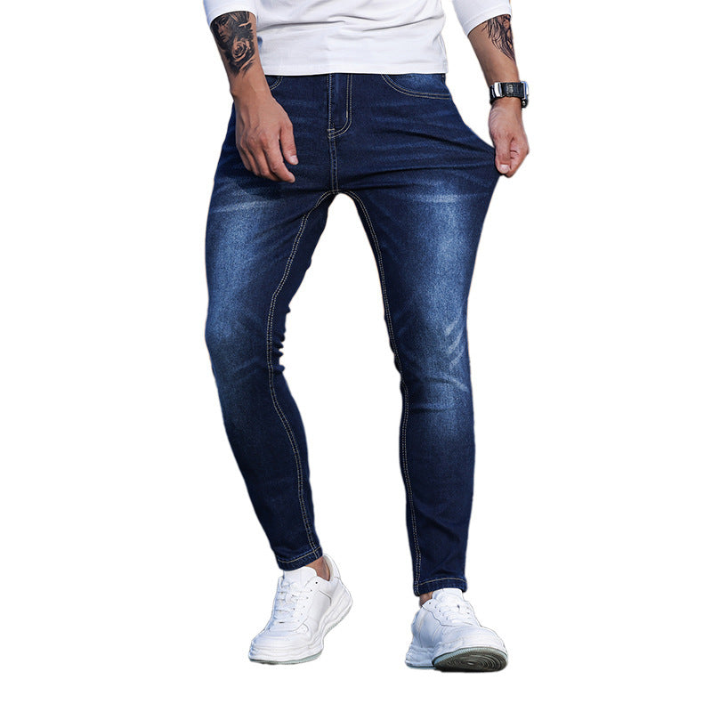 Men's Blue Stretch Skinny Denim Pants