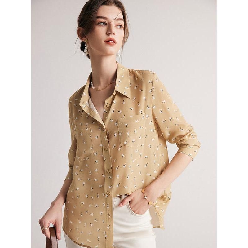 Elegant Silk Printed Blouse