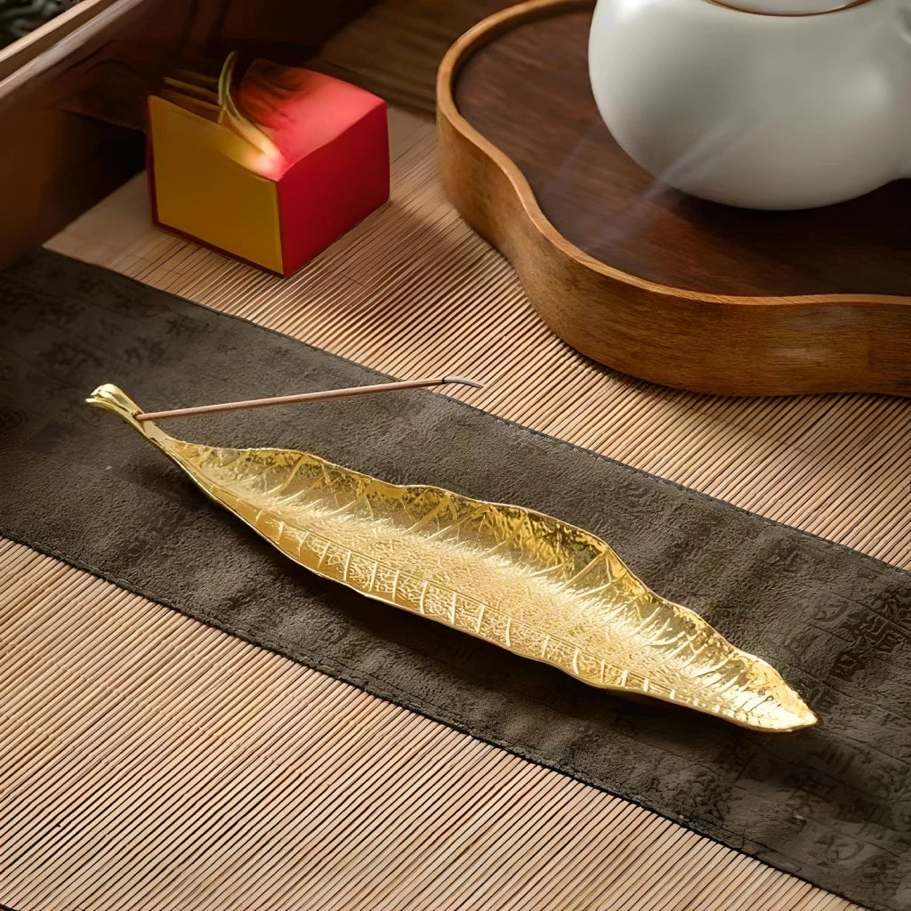 Elegant Bodhi Leaf Incense Stick Holder