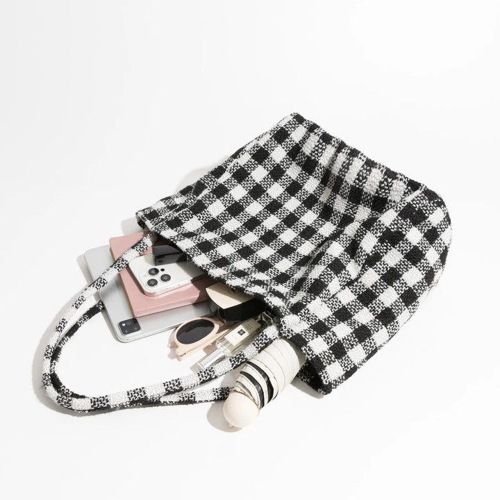 Vintage Plaid Square Shoulder Bag