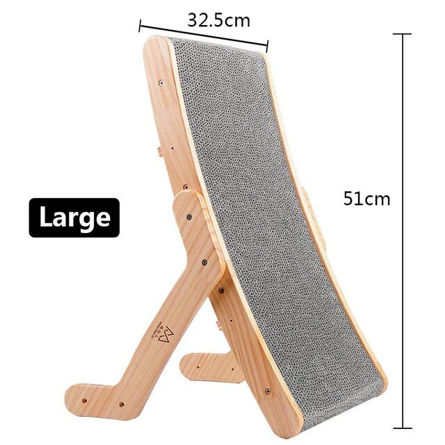 Multi-Functional Wooden Cat Scratcher & Lounge Bed