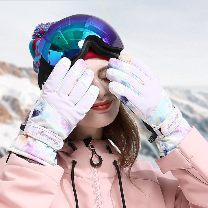 Women's Winter Outdoor Warm Cycling Thick Ski Gloves