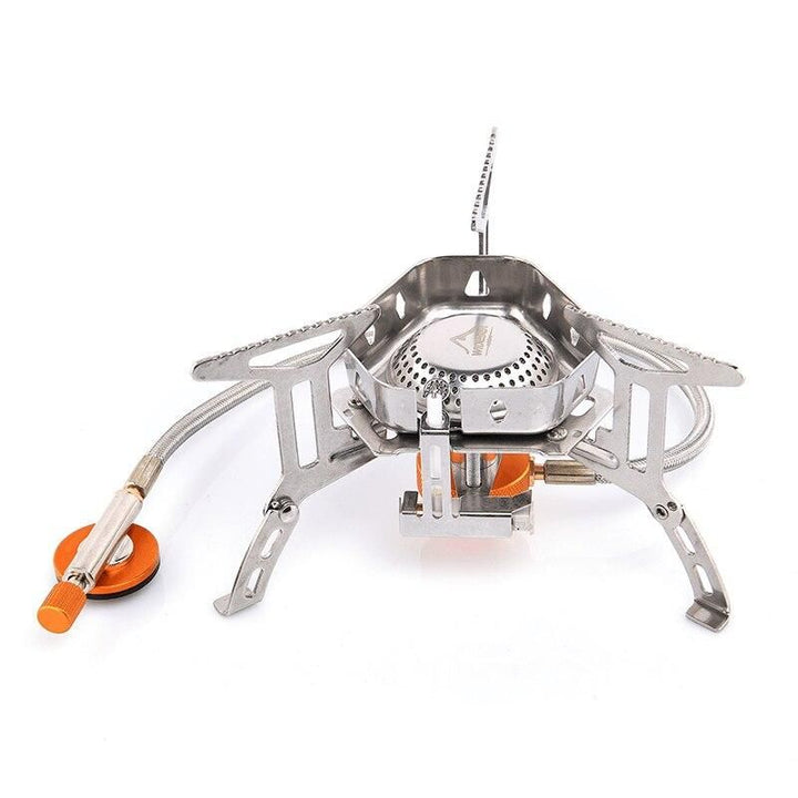 Compact Wind-Proof Camping Gas Burner for Outdoor Adventures