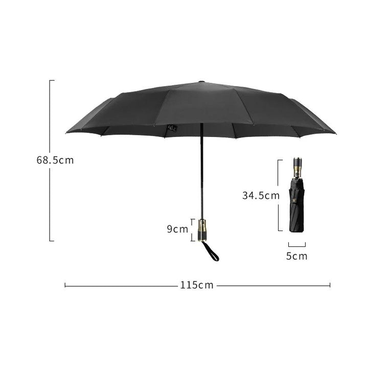 Large Automatic Windproof Umbrella with Carbon Fiber Handle