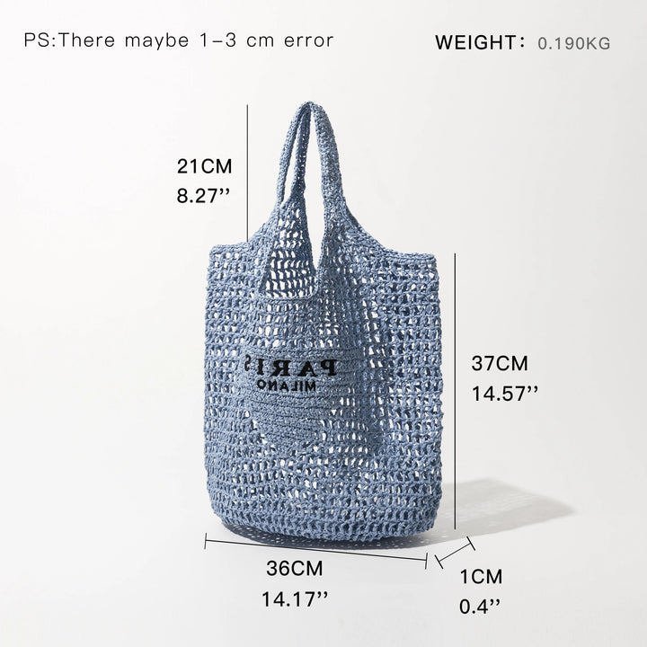 Luxury Design Women Plaited Raffia Straw Bag