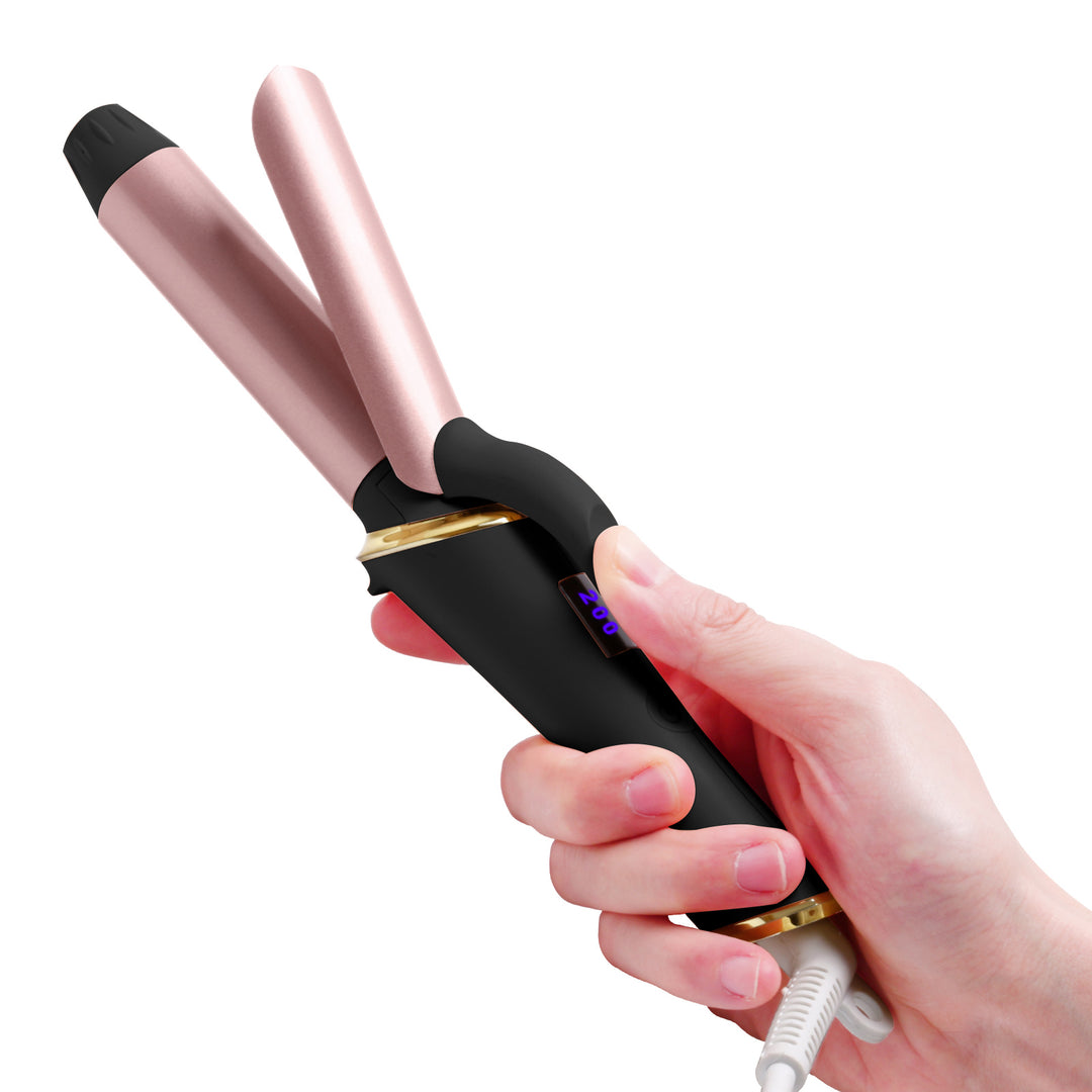 Mini Ceramic Curling Iron 25mm - Portable Travel Curling Wand