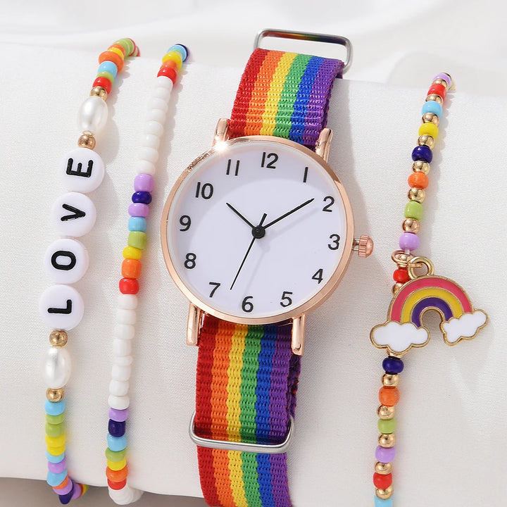 Fashion Rainbow Quartz Women's Wristwatch