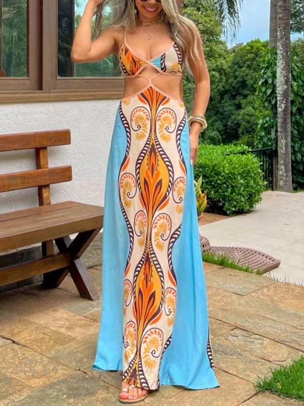 Sexy Bandeau Backless Sleeveless Mop Dress