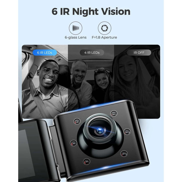 4K Dash Cam with Night Vision, GPS, and WiFi