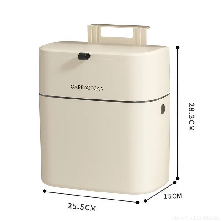 10L Wall Mounted Hanging Trash Can with Lid