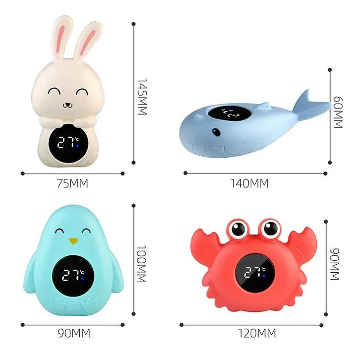 Adorable Cartoon Floating Baby Bath Thermometer with Digital LED Display