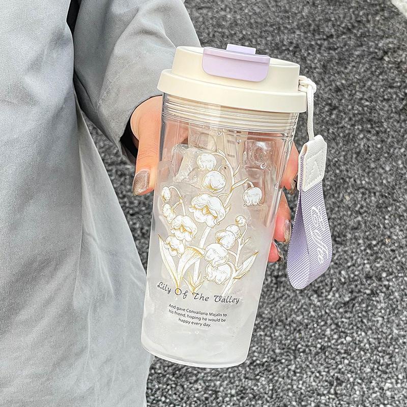 350ml Cute Transparent Glass Water Bottle