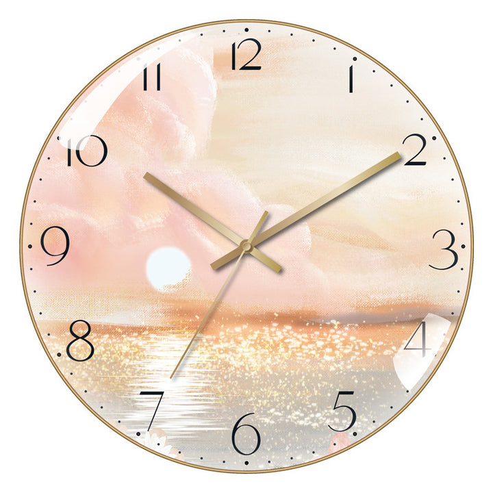 4K Curved High Transparent Glass Creative Decorative Wall Clock