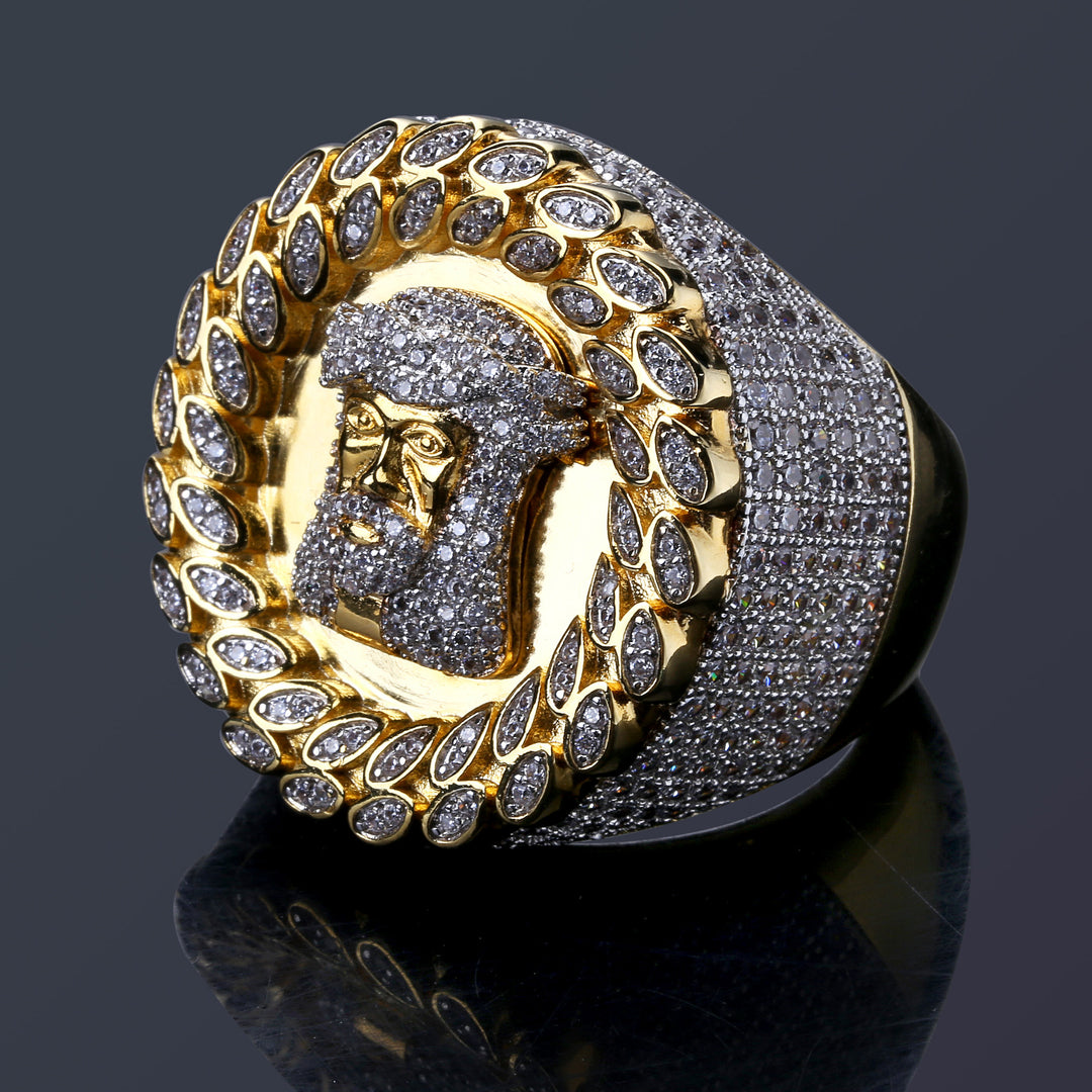 Zircon Filled Hip-hop Men's Ring