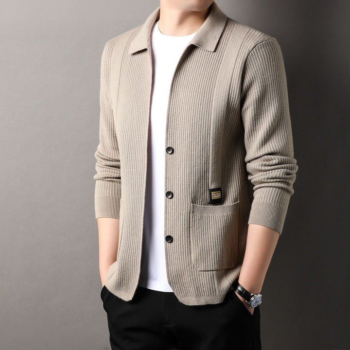 Knitted Cardigan Men's Sweater Coat