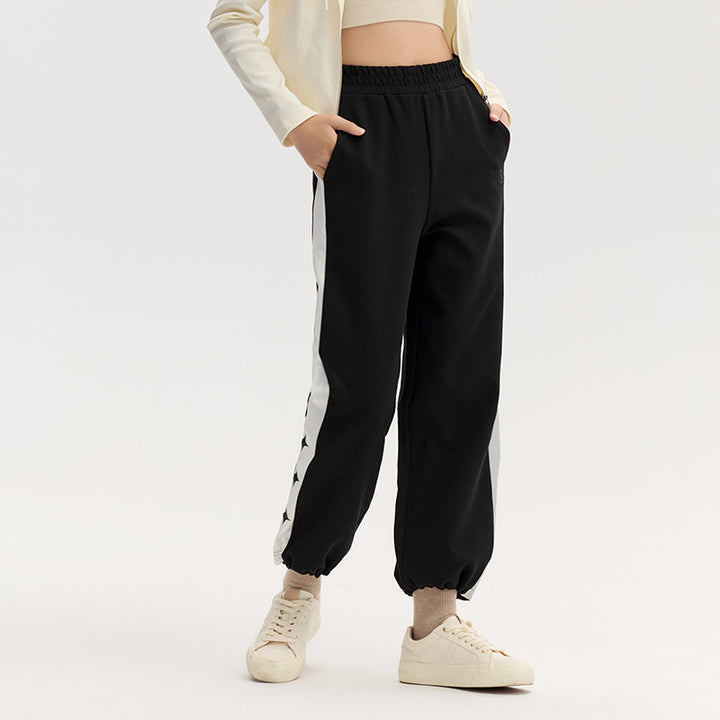 Elastic Waist Textured Wide Leg Pants