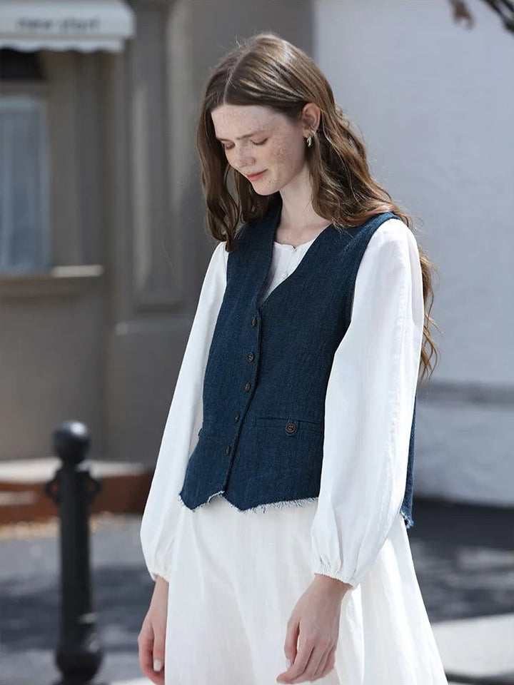 Women’s Vintage Cotton Linen Vest