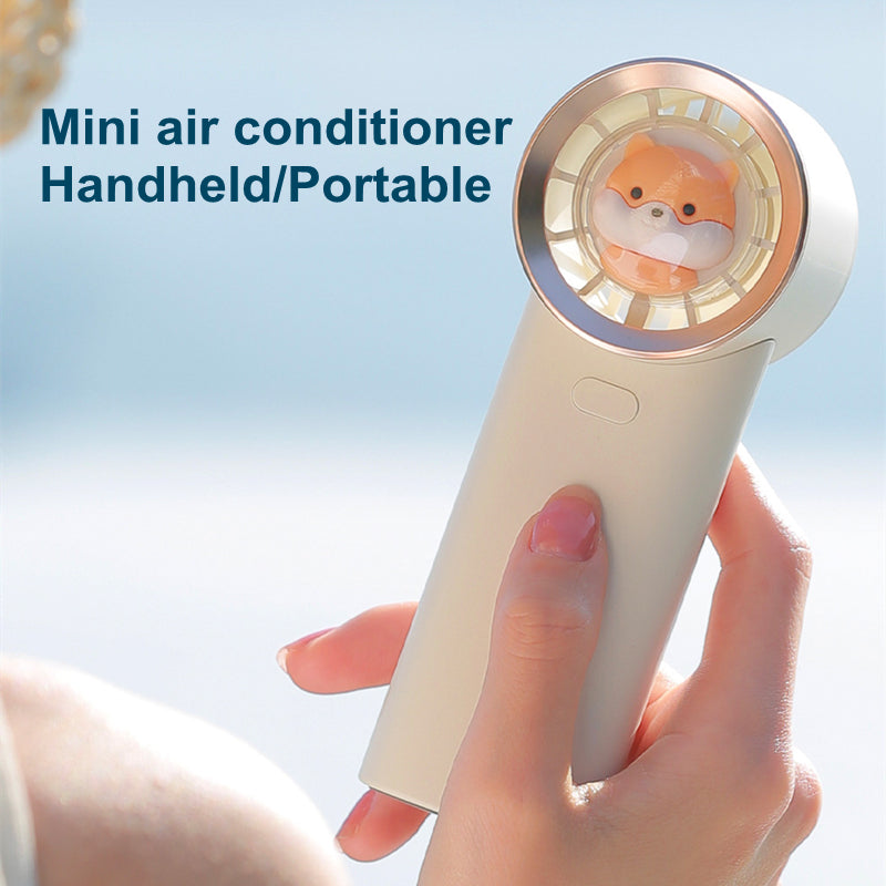 Lovely Squirrel Mini Pocket Fan USB Rechargeable Handheld Fan