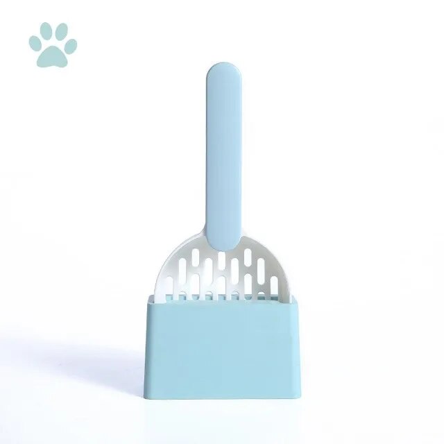 Multi-Function Cat Litter Scoop with Self-Cleaning Base - Eco-Friendly Pet Care