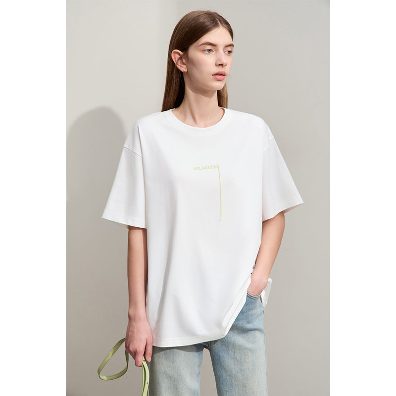 Summer Casual Mid-length Embroidered Tassel Tee