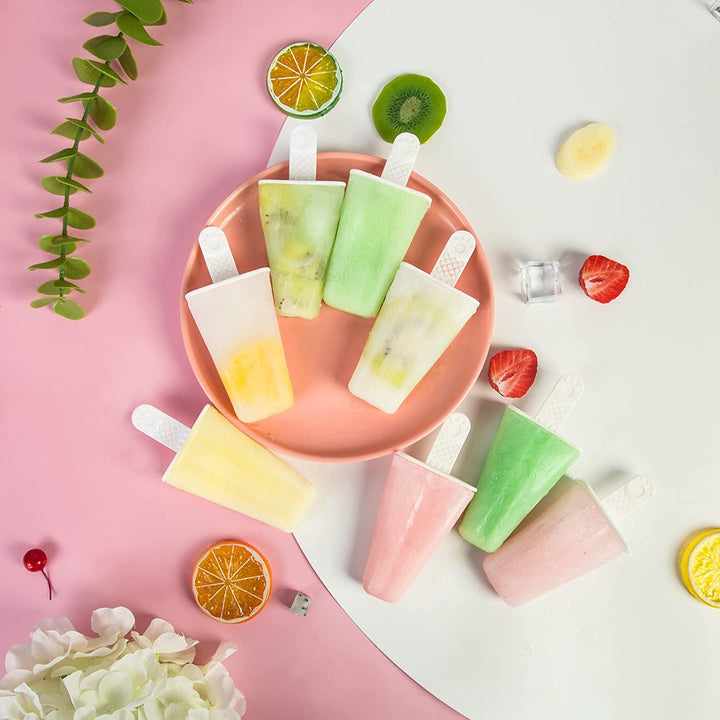 6-Cavity Reusable Silicone Ice Pop Molds