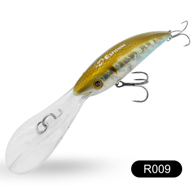 Yuantou Road Subhard Bait Floating Long Tongue Plate 90mm16g