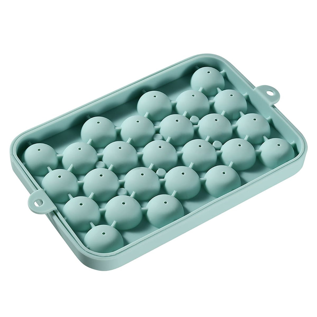 25-Grid Silicone Ice Cube Mold with Cover