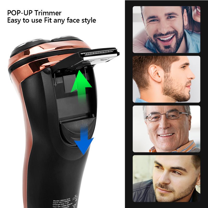 Powerful Cordless Electric Shaver for Men