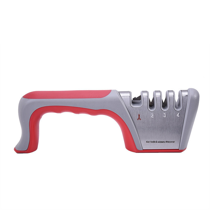 Hand-held Knife Sharpener Household Multifunctional Fixed-angle Sharpener Four-section Sharpener