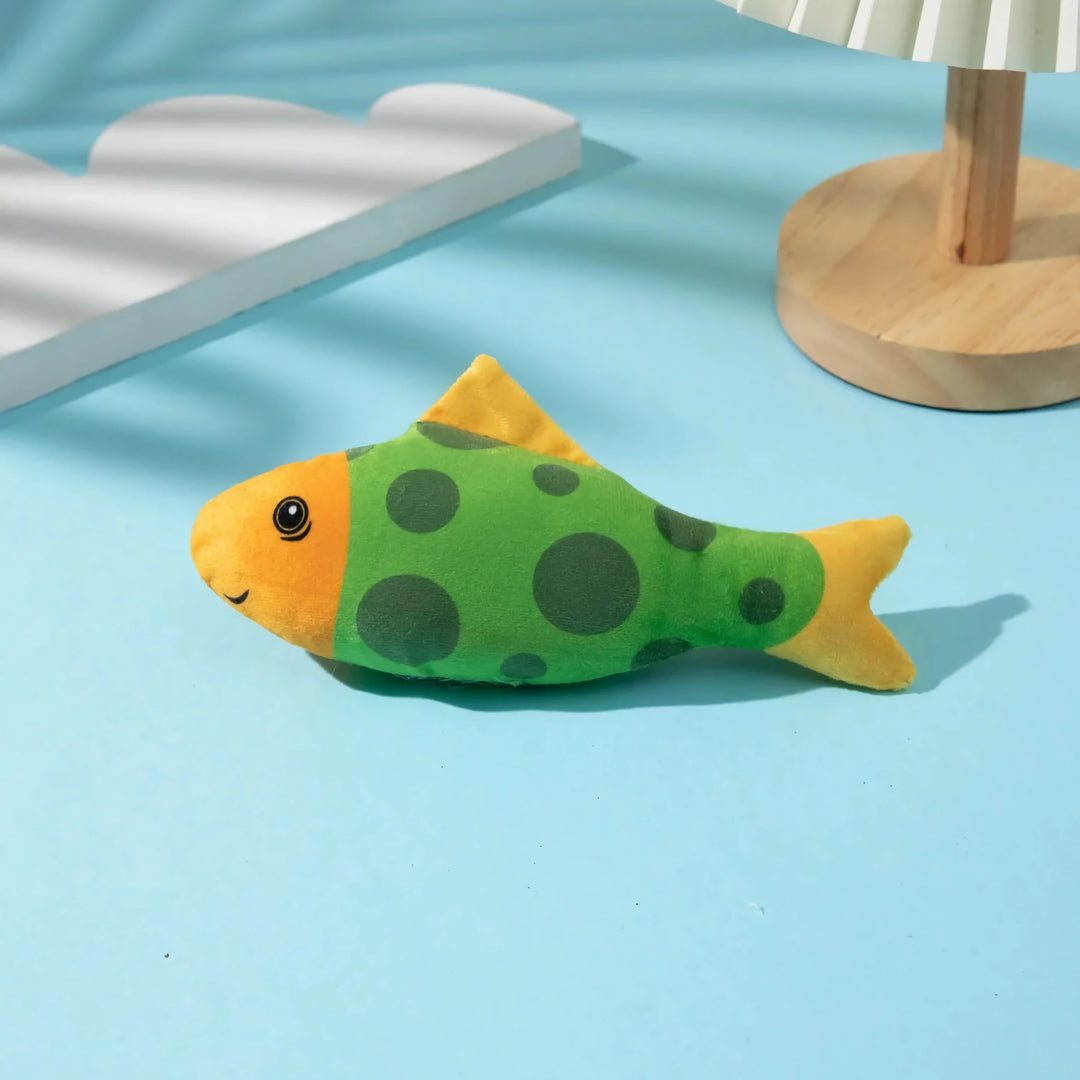 Catnip Fish Toy – Cartoon Fish Shape with Cat Grass for Playful and Healthy Biting