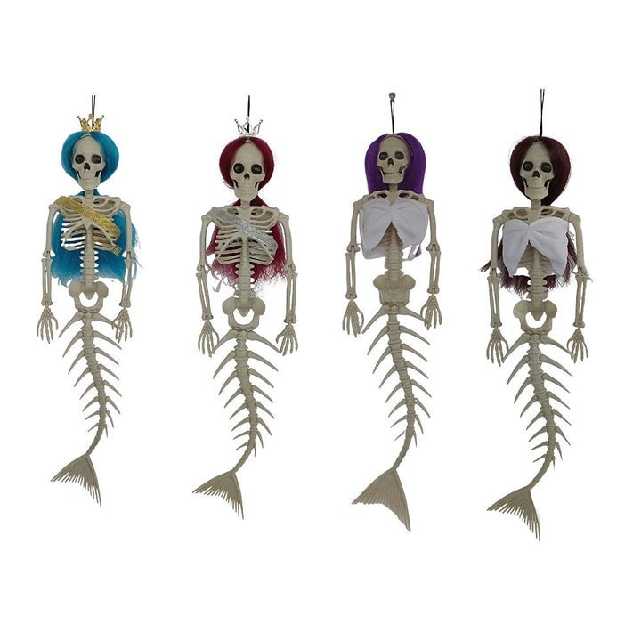 Halloween Hanging Mermaid Bone Pendant Outdoor Courtyard Decoration