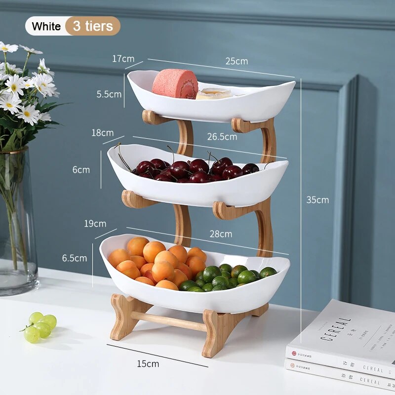 Modern Three-Layer Plastic Fruit Tray | Creative Living Room Home Decor