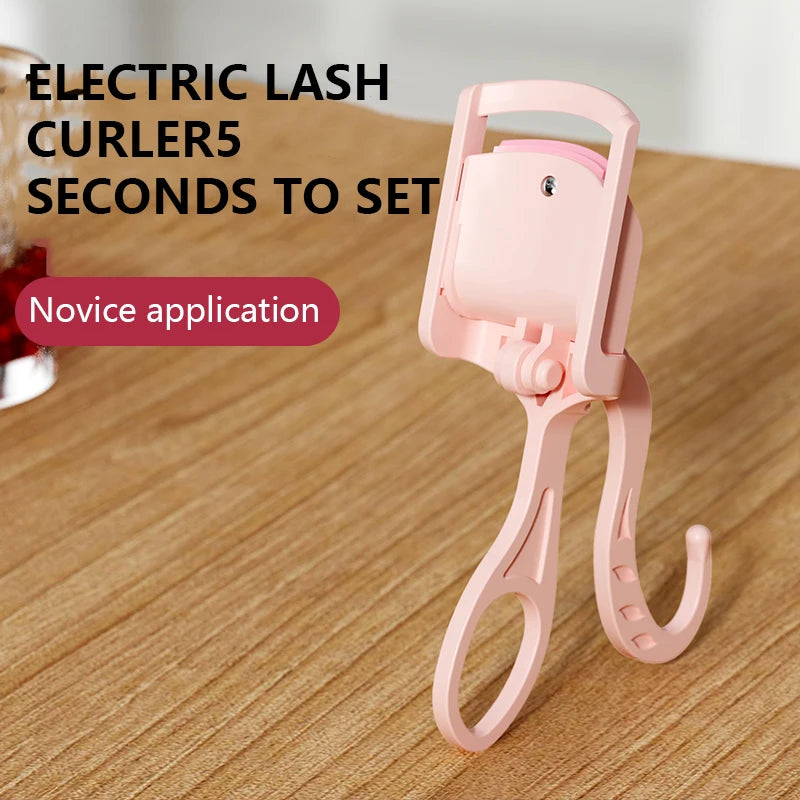 Electric Heated Eyelash Curler with 2-Level Temperature Control, Portable & Rechargeable